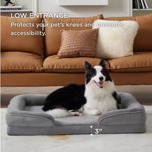 Load image into Gallery viewer, 1 piece set XL size 102*80*18cm orthopedic foam dog bed, designed for super large dogs, C-shaped orthopedic dog bed, washable dog sofa bed, with removable cover and non-slip bottom, with supportive foam sofa design, suitable for pet dogs, cats, rabbits, c
