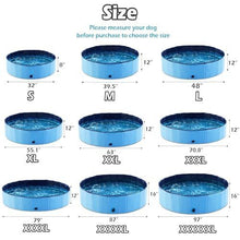 Load image into Gallery viewer, 39.5*12in Foldable Dog Pet Bath Pool Collapsible Dog Pet Pool Bathing Tub Teen Pool Doggie Wading Pool for Puppy Small Medium Large Dogs Cats and Teen - Blue - Size 39.5*12in
