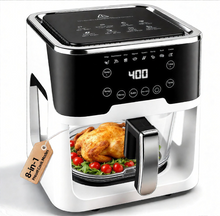 Load image into Gallery viewer, 6.0QT Glass Air Fryer with Touchscreen Control – 1500W, Power-Off &amp; Overheat Protection, Adjustable Time &amp; Temperature, 360° Air Circulation, Dishwasher Safe &amp; Easy Clean(white)
