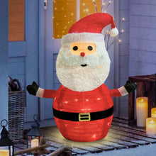 Load image into Gallery viewer, 2-Pack Lighted Christmas Santa Claus Decoration Lantern, 45 LED Collapsible Pop-Up Ornament with 8 Light Modes &amp; Timer, Indoor Outdoor Holiday Décor
