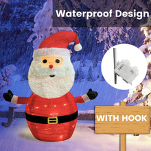 Load image into Gallery viewer, 2-Pack Lighted Christmas Santa Claus Decoration Lantern, 45 LED Collapsible Pop-Up Ornament with 8 Light Modes &amp; Timer, Indoor Outdoor Holiday Décor
