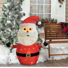 Load image into Gallery viewer, 2-Pack Lighted Christmas Santa Claus Decoration Lantern, 45 LED Collapsible Pop-Up Ornament with 8 Light Modes &amp; Timer, Indoor Outdoor Holiday Décor
