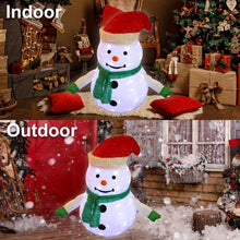 Load image into Gallery viewer, 2-Pack Lighted Christmas Snowman Decoration Lantern, 45 LED Collapsible Pop-Up Ornament with 8 Light Modes &amp; Timer, Indoor Outdoor Holiday Décor
