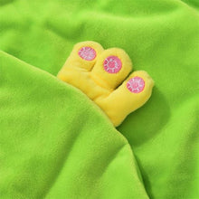 Load image into Gallery viewer, 2-in-1 Foldable Kids Cartoon Sofa, Frog Shaped Plush Toddler Couch, Convertible Sofa to Lounger for Bedroom Playroom
