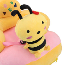 Load image into Gallery viewer, Baby Support Sofa Chair Anti Side Turn Anti Falling Luminous Soft Plush Baby Sofa Learn Sitting Chair for Indoor Bee
