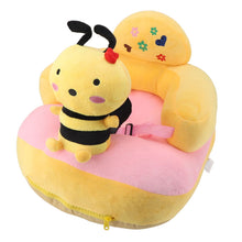 Load image into Gallery viewer, Baby Support Sofa Chair Anti Side Turn Anti Falling Luminous Soft Plush Baby Sofa Learn Sitting Chair for Indoor Bee
