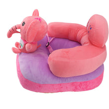 Load image into Gallery viewer, Cartoon Baby Support Seat Plush Adjustable Stable Children Learn Sitting Seat for Home Calf Elephant
