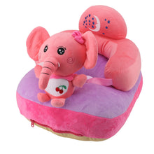Load image into Gallery viewer, Cartoon Baby Support Seat Plush Adjustable Stable Children Learn Sitting Seat for Home Calf Elephant
