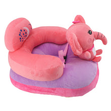 Load image into Gallery viewer, Cartoon Baby Support Seat Plush Adjustable Stable Children Learn Sitting Seat for Home Calf Elephant
