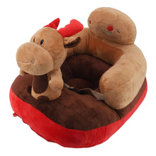 Load image into Gallery viewer, Baby Sitting Sofa Chair Comfortable Anti Rollover Portable Plush Infants Toddler Learning to Sit Chair with Light for Home Elk
