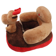 Load image into Gallery viewer, Baby Sitting Sofa Chair Comfortable Anti Rollover Portable Plush Infants Toddler Learning to Sit Chair with Light for Home Elk
