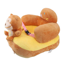 Load image into Gallery viewer, Baby Sitting Sofa Chair Comfortable Anti Rollover Portable Plush Infants Toddler Learning to Sit Chair with Light for Home Monkey
