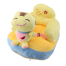 Load image into Gallery viewer, Baby Support Sofa Adjustable Angle Stable Electric Infant Sit Up Chair Floor Seat Plush Lounger for Household Tiger
