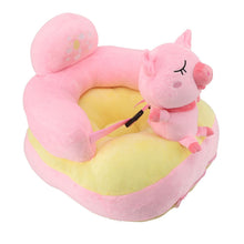 Load image into Gallery viewer, Baby Sofa Chair Floor Support Seat Plush Cute Cartoon Animal Angle Adjustable Baby Learning to Sit Chair with USB Cable for Toddlers Boys Girls Pig
