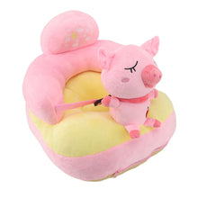 Load image into Gallery viewer, Baby Sofa Chair Floor Support Seat Plush Cute Cartoon Animal Angle Adjustable Baby Learning to Sit Chair with USB Cable for Toddlers Boys Girls Pig
