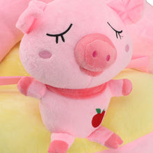 Load image into Gallery viewer, Baby Sofa Chair Floor Support Seat Plush Cute Cartoon Animal Angle Adjustable Baby Learning to Sit Chair with USB Cable for Toddlers Boys Girls Pig
