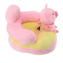 Load image into Gallery viewer, Baby Sofa Chair Floor Support Seat Plush Cute Cartoon Animal Angle Adjustable Baby Learning to Sit Chair with USB Cable for Toddlers Boys Girls Pig
