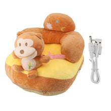 Load image into Gallery viewer, Baby Sofa Chair Floor Support Seat Plush Cute Cartoon Animal Angle Adjustable Baby Learning to Sit Chair with USB Cable for Toddlers Boys Girls Monkey
