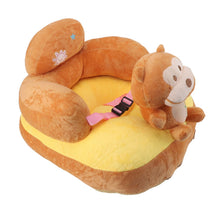 Load image into Gallery viewer, Baby Sofa Chair Floor Support Seat Plush Cute Cartoon Animal Angle Adjustable Baby Learning to Sit Chair with USB Cable for Toddlers Boys Girls Monkey
