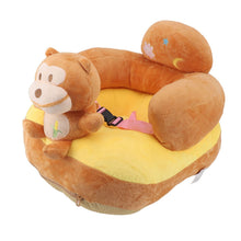 Load image into Gallery viewer, Baby Sofa Chair Floor Support Seat Plush Cute Cartoon Animal Angle Adjustable Baby Learning to Sit Chair with USB Cable for Toddlers Boys Girls Monkey
