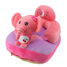 Load image into Gallery viewer, Baby Support Seat Sofa Soft Plush Comfortable Adjustable Angles Bluetooth Function Baby Sitting Support for Indoor Elephant
