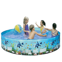 Load image into Gallery viewer, Portable Inflation-free Hard Swimming Pool Folding Pool Family Swimming Pool Round Swimming Pool for Babies Kids Adults 48 x 9.8in
