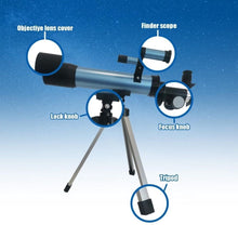 Load image into Gallery viewer, Telescope for Kids 8-12 Astronomical Telescope with Tripod for Beginner 50mm Aperture 400mm | Moon Bird Watching Educational Gift for Boys Girls Adults | 2 Eyepieces 20X-66X
