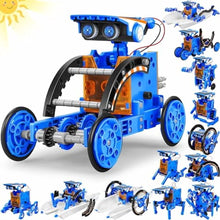 Load image into Gallery viewer, 13-in-1 Solar Power Robots Creation Toy,Educational Experiment DIY Robotics Kit,Science Toy Solar Powered Building Robotics Set Age 8-12 for Boys Girls Kids Teens to Build
