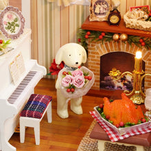 Load image into Gallery viewer, Miniature Dollhouse Kit DIY Christmas Realistic Mini 3D Wooden House with LED Lights Children's Day Birthday Gift Christmas House Decoration
