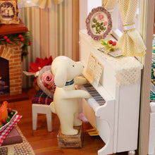 Load image into Gallery viewer, Miniature Dollhouse Kit DIY Christmas Realistic Mini 3D Wooden House with LED Lights Children's Day Birthday Gift Christmas House Decoration
