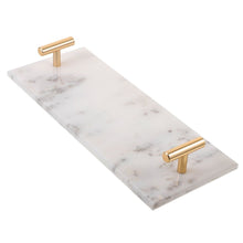 Load image into Gallery viewer, 1Pc White Marble Serving Tray for Home Dessert Display and Coffee Storage
