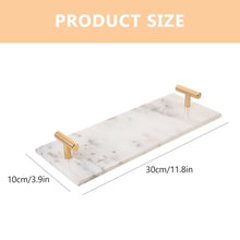 Load image into Gallery viewer, 1Pc White Marble Serving Tray for Home Dessert Display and Coffee Storage
