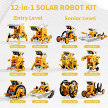 Load image into Gallery viewer, 12-in-1 STEM Solar Robot Kit Toys Gifts for Kids 8 9 10 11 12 13 Years Old,Educational Building Science Experiment Set Birthday for Kids Boys Girls
