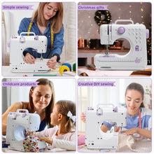 Load image into Gallery viewer, Portable Sewing Machine,40 Piece Handheld Electric Sewing Machines Kit,12 Stitch Patterns Mini Sewing Machine for Beginners Kids,Household Multifunctional Crafting Mending Machine
