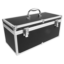 Load image into Gallery viewer, Black Aluminum Alloy Hard Shell Tool Case with Carry Handle for Electronic Technicians and Professionals
