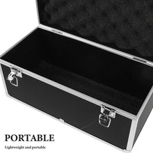 Load image into Gallery viewer, Black Aluminum Alloy Hard Shell Tool Case with Carry Handle for Electronic Technicians and Professionals

