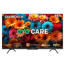 Load image into Gallery viewer, SKYWORTH Q6600H 75" - QLED+ 4K Smart Google TV, Gen 5 Quantum Dot, 120Hz Refresh Rate, AI-Powered Picture, Dolby Audio DBX-tv Audio, Voice Control, Screen Casting, HDR, Eco-Friendly Design
