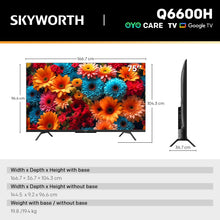 Load image into Gallery viewer, SKYWORTH Q6600H 75" - QLED+ 4K Smart Google TV, Gen 5 Quantum Dot, 120Hz Refresh Rate, AI-Powered Picture, Dolby Audio DBX-tv Audio, Voice Control, Screen Casting, HDR, Eco-Friendly Design
