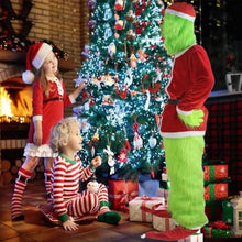 Load image into Gallery viewer, Adult Green Monster Christmas Santa Costume Set for Holiday Parties, Cosplay &amp; Themed Events, S (green)
