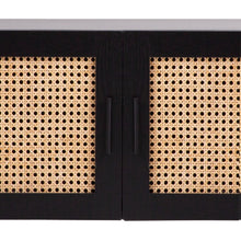 Load image into Gallery viewer, Casa Decor Tulum Rattan Entertainment Unit TV Stand Cabinet Storage Black
