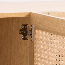 Load image into Gallery viewer, Casa Decor Santiago Rattan Entertainment Unit TV Stand Cabinet Storage Oak
