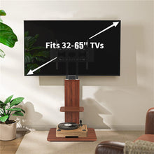 Load image into Gallery viewer, Heavy Duty TV Floor Stand Adjustable Mount 65 Black Brown
