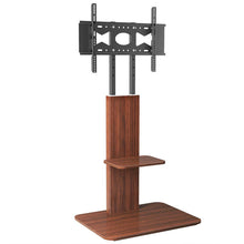Load image into Gallery viewer, Heavy Duty TV Floor Stand Adjustable Mount 65 Black Brown
