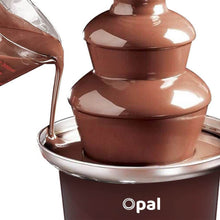 Load image into Gallery viewer, 3-Tier Electric Chocolate Fondue Fountain Stainless Steel 0.9L

