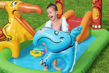 Load image into Gallery viewer, 190L Jurassic Splash Water Play Centre, Bright Dinosaur Theme with Slide
