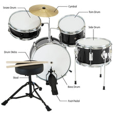 Load image into Gallery viewer, Karrera Children's 4pc Drum Kit - Black
