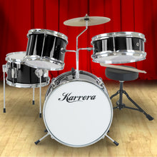 Load image into Gallery viewer, Karrera Children's 4pc Drum Kit - Black
