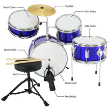 Load image into Gallery viewer, Karrera Children's 4pc Drum Kit - Blue
