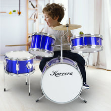 Load image into Gallery viewer, Karrera Children's 4pc Drum Kit - Blue
