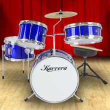Load image into Gallery viewer, Karrera Children's 4pc Drum Kit - Blue
